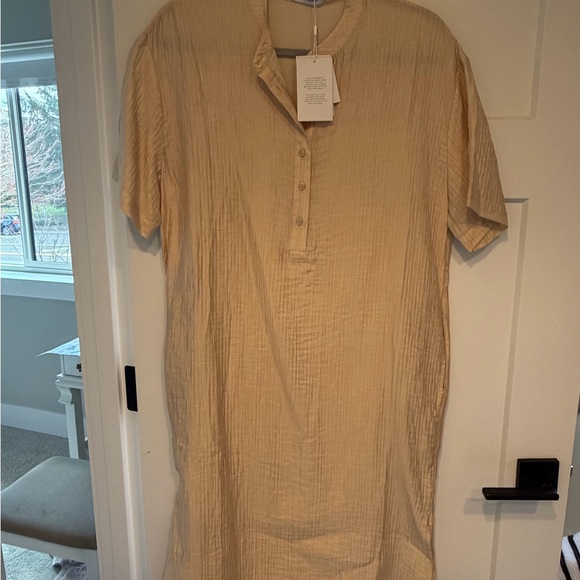 Anine Bing Satin Cream Lightweight Midi Dress - Picture 2 of 6